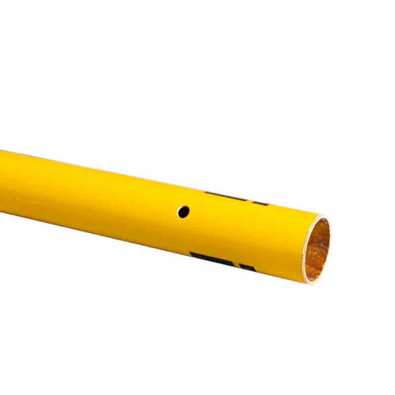 Tube en fibre de verre personnalisé Yello avec connexion par bouton-poussoir